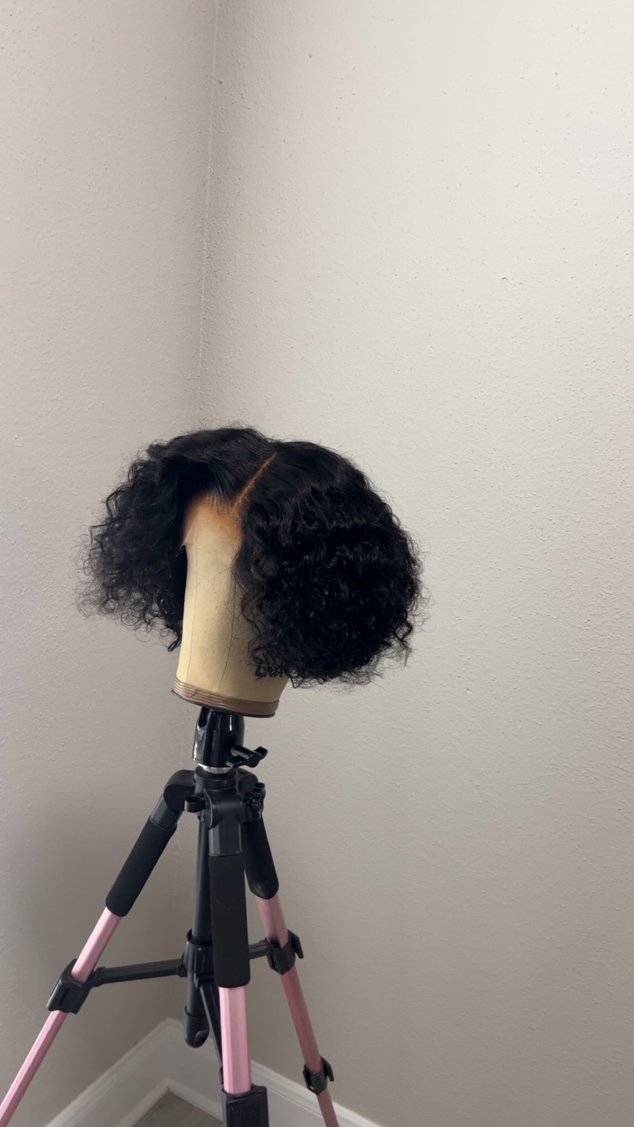 Curly crop bob