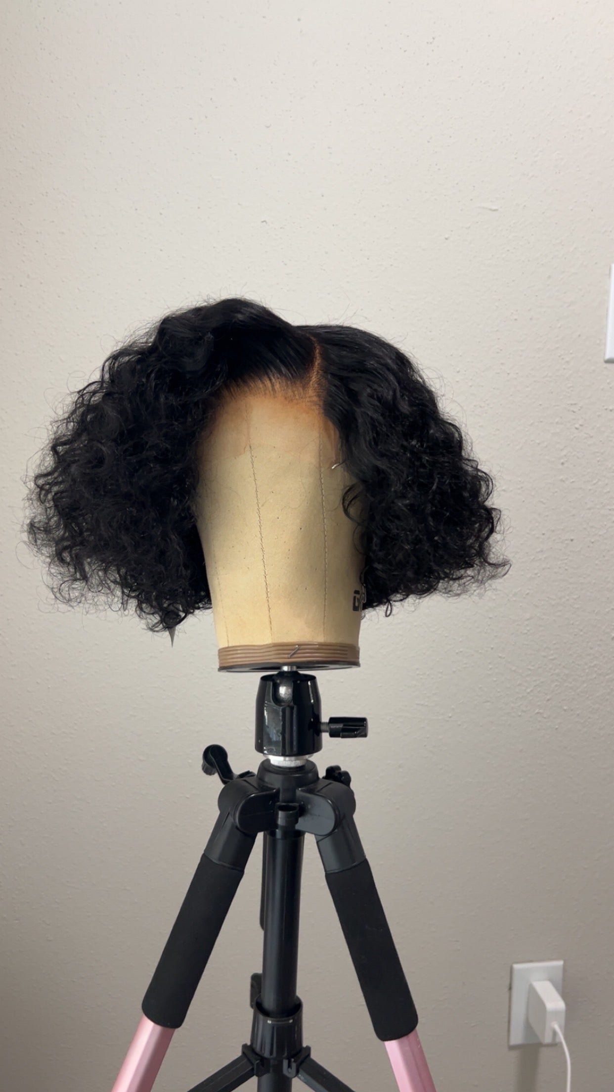 Curly crop bob